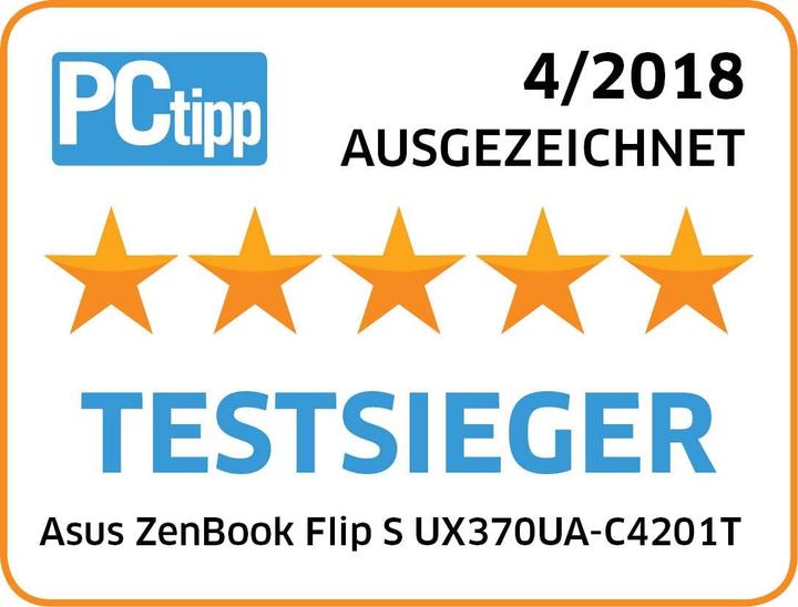 Image du produit ASUS ZenBook Flip S UX370UA-C4201T (13.30", Intel Core i7-8550U, 16 Go, 512 Go)