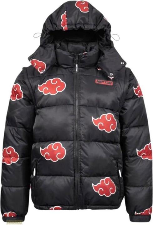 Actual product image Naruto Puffer Jacket Akatsuki Red Size XXXL (3XL)
