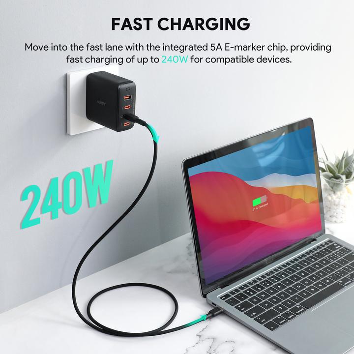 Produktbild Aukey USB C – USB C (1.80 m)