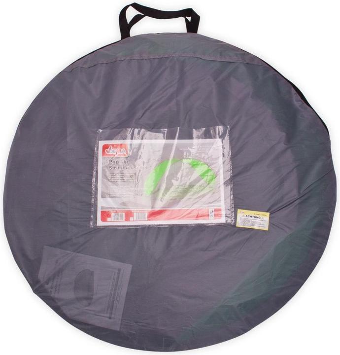 Actual product image Dema PopUp Strandmuschel grün / grau (beach tent, 1.02 kg)