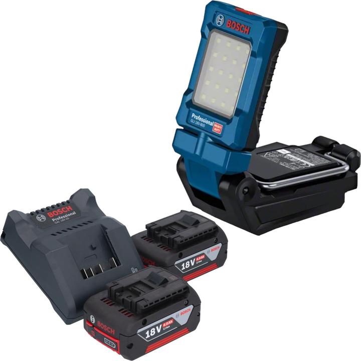 Bosch Professional Bosch GLI 18V-800 Professional Akku Leuchte 18 V 800 lm + 2x Akku 4,0 Ah + Ladegerät (800 lm)