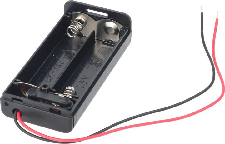 Actual product image XCell Battery holder for 2x Mignon AA LR6 battery with on/off switch