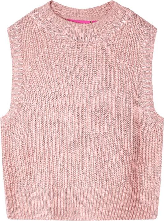 Actual product image VidaXL Children's jumper waistcoat knitted light pink 92,Material: 67 (92)