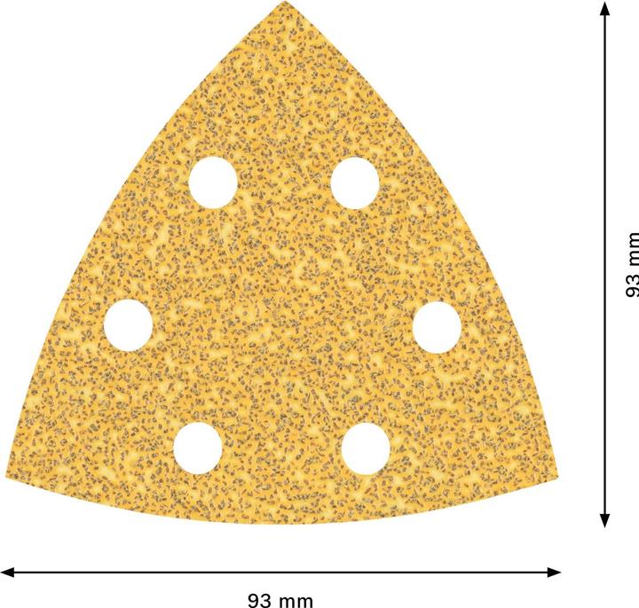 Actual product image Bosch Professional Zubehör Expert C470 Sanding Paper for Delta Sander, 93 mm, G 40, 5 pcs. (40)