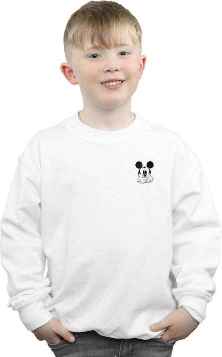 Actual product image Disney Boys Mickey Mouse Dont Speak Breast Print Sweatshirt (152, 158)
