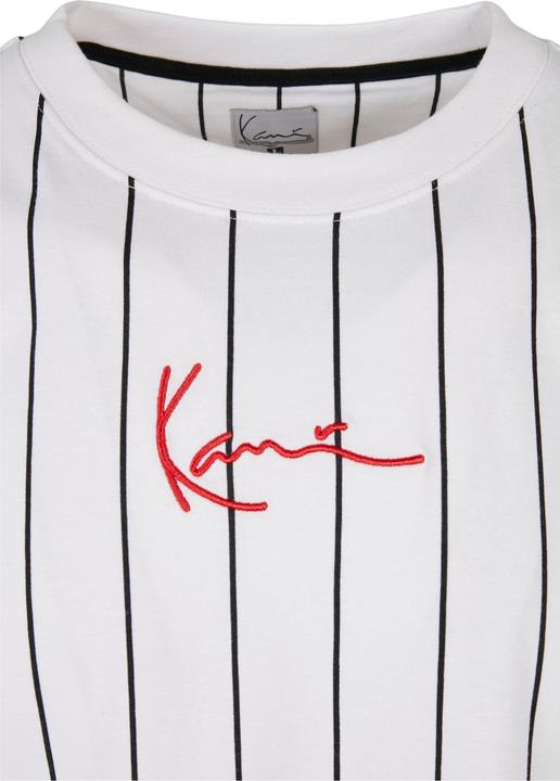 Actual product image Karl Kani KKMQ32041WHT Small Signature Pinstripe Tee white - 16039 (S)