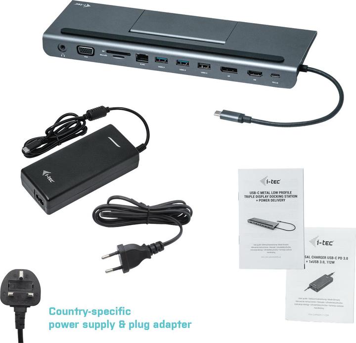 Produktbild i-tec Triple Dock (USB-C, 2 Ports)