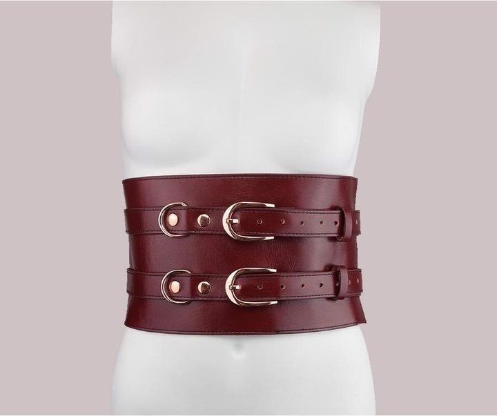 Actual product image Liebe Seele Luxury waist leather cuff corset