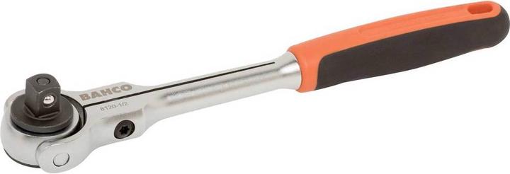 Produktbild Bahco 1/2" Umschaltknarre mit Schwenkkopf, 72 Zähnen und 5°-Rückschwenkwinkel, 266 mm (1/2")