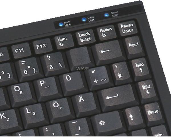 Immagine prodotto KeySonic TAS ACK-540U+ con cavo (DE) MINI Touchpad SoftSkin bw (DE, Cablato)