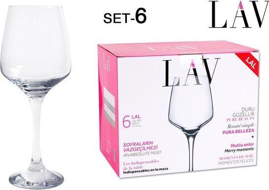 Actual product image LAV set of 6 glass wine / water 400ccm lal (0.40 l, 6 x)
