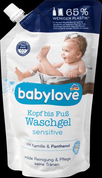 Produktbild dm babylove Kopf bis Fuss Waschgel Nachfüllpack