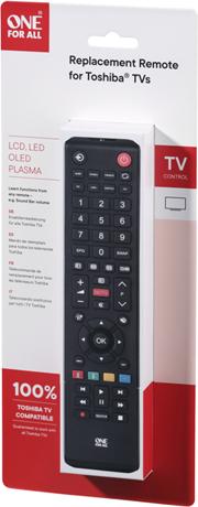 Produktbild One for All Toshiba TV Ersatzfernbedienung (Universal Fernbedienung, Infrarot)