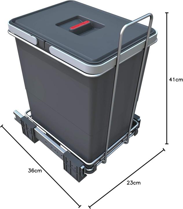 Image du produit Elletipi Ausziehbarer Mülleimer zur Mülltrennung (18 l)