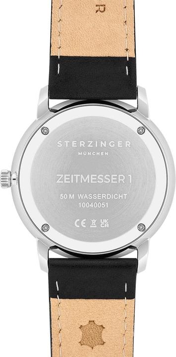 Image du produit Sterzinger Montre à quartz pour homme en cuir véritable noir - 30498 (Montre analogique, 38 mm)