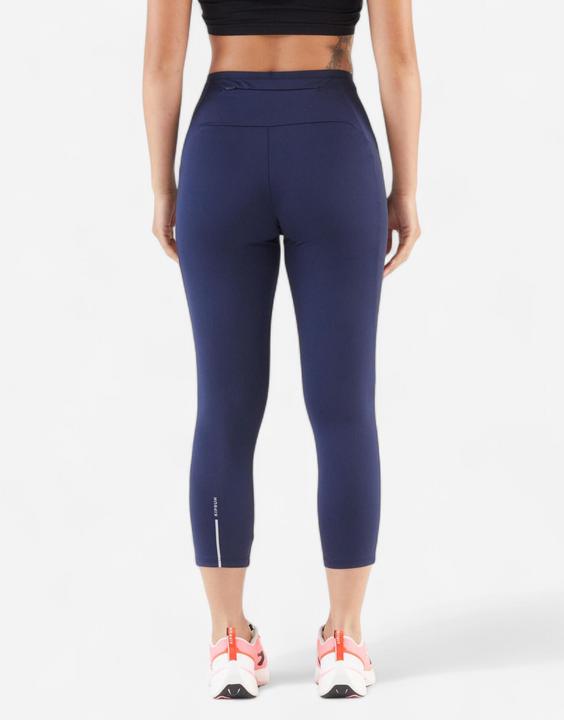 Actual product image Kiprun Lauftights 3/4 Damen atmungsaktiv - Run 500 Comfort marineblau (W33/L31)