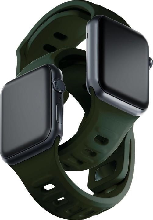 Immagine prodotto 3MK Cinturino in silicone Ciemnozielony/ Verde scuro dla Apple Watch 42/44/45/49mm (Acciaio inossidabile, Silicone)