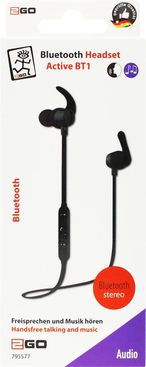 Actual product image 2GO Active BT1 Headphones Wireless In Ear Call/Music Bluetooth (4 h, Wireless)
