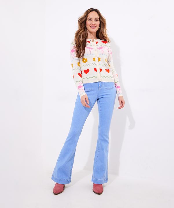 Actual product image Joe Browns Flamingo Print Cardigan (40)
