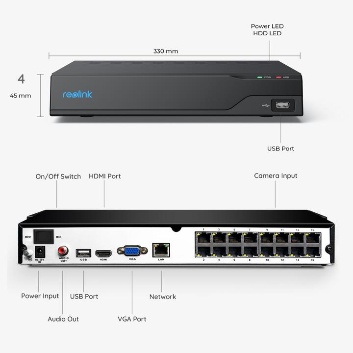 Productafbeelding Reolink NVS16 (Netwerk Video Recorder (NVR))