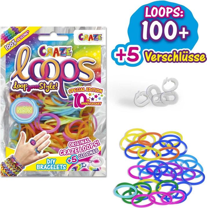 Actual product image Craze Loops - 100 Loops Bag ass.