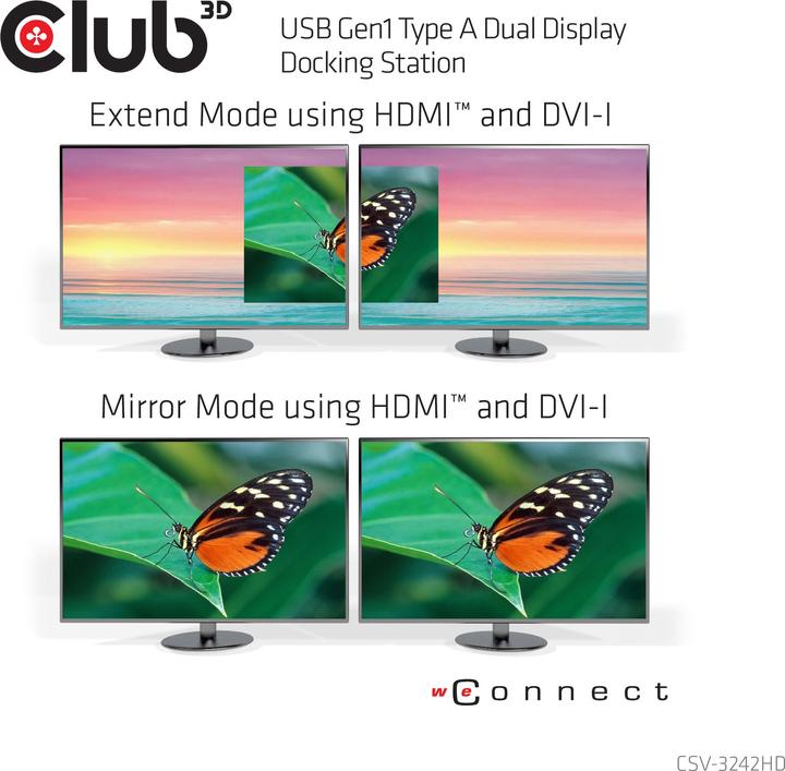 Actual product image Club 3D Csv-3242hd (USB-B, 11 Ports)