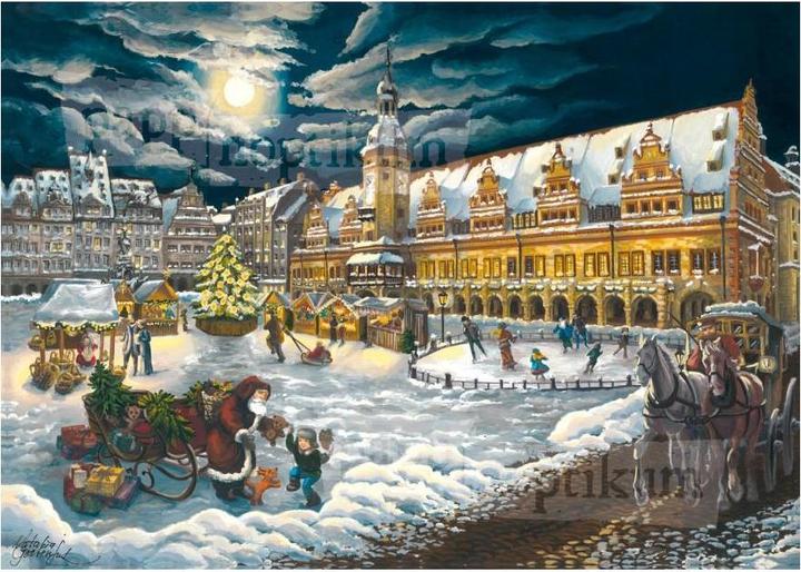 Produktbild Pappnoptikum 1001 - Leipzig - Altes Rathaus Markttreiben (Adventskalender)