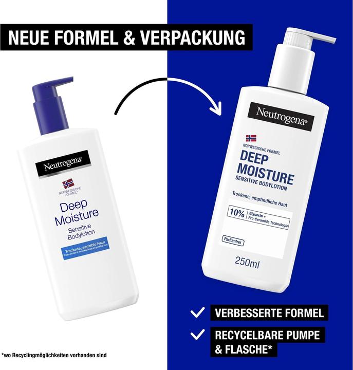 Produktbild Neutrogena Body Lot Deep Moist Sen 250ml (Körpermilch, 250 ml)