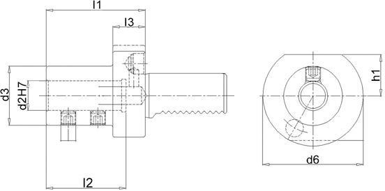 Produktbild Magni FORTIS VDI Werkzeughalter für Wendeplattenbohrer Bohrer E1 50x32mm