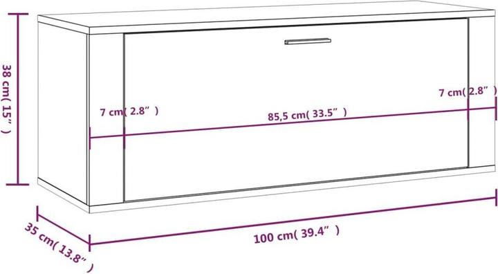 Actual product image VidaXL Evander (100 x 35 x 38 cm)