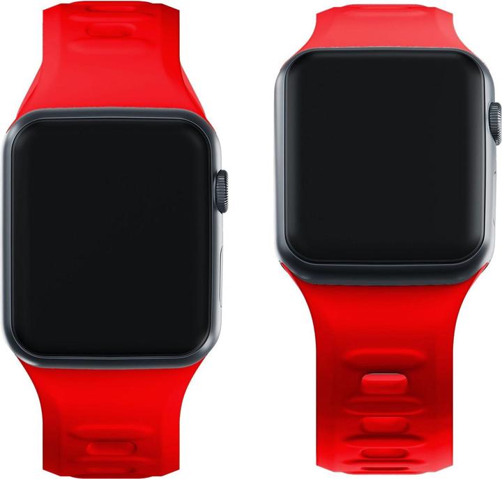 Produktbild 3MK Silicone Watch Strap czerwony/red dla Apple Watch 42/44/45/49mm (Silikon, Edelstahl)