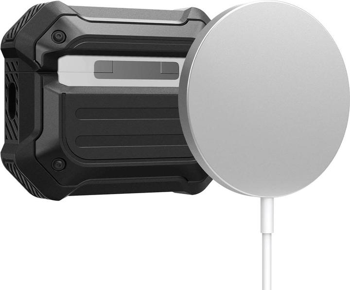 Actual product image Spigen TOUGH ARMOR MAG MAGSAFE Apple AIRPODS PRO 1 / 2 BLACK (Headphone bag)
