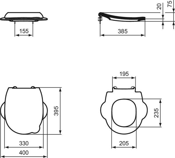 Produktbild Ideal Standard Contour 21 Kinder WC Sitz Schools für S3123, S4533