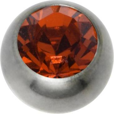 Bijouteria 1.2mm Titan Piercingteil (Kristall, Titan)