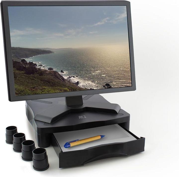 Actual product image Monitor stand with one drawer, adjustable height