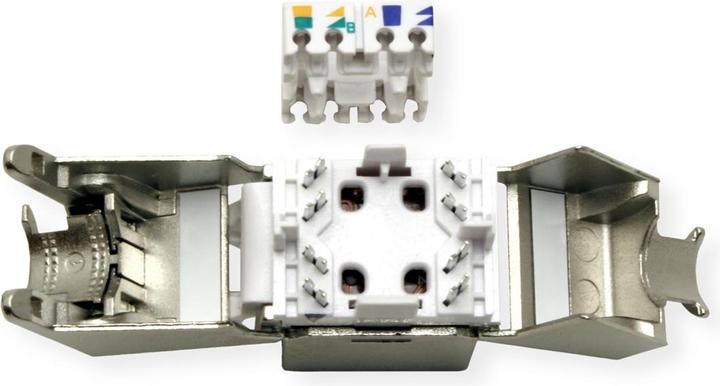 Produktbild Roline C6 Keystone STP180°,werkzeuglos (S/STP, CAT6, 0.04 m)