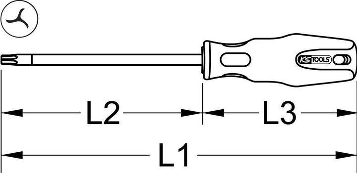 Actual product image KS Tools 159.1254 (Tri-wing)