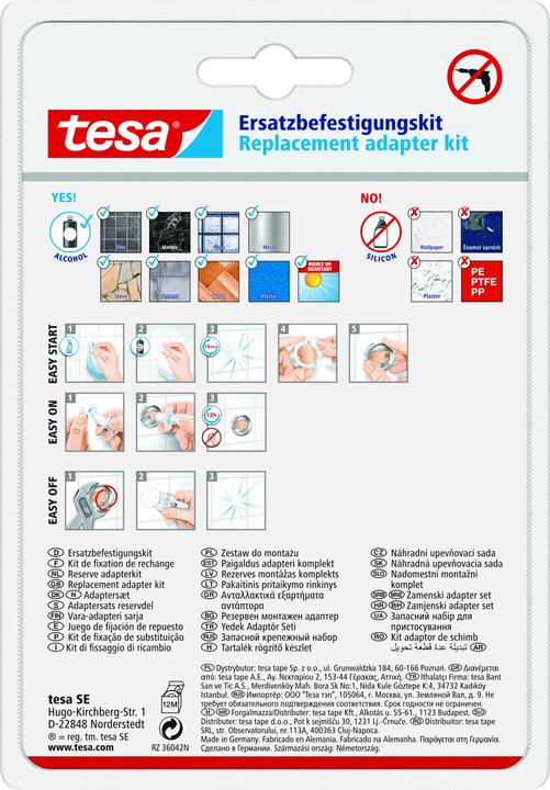 Produktbild tesa Power.Kit Befestigungsadapter BK27, selbstklebendes Ersatzteil