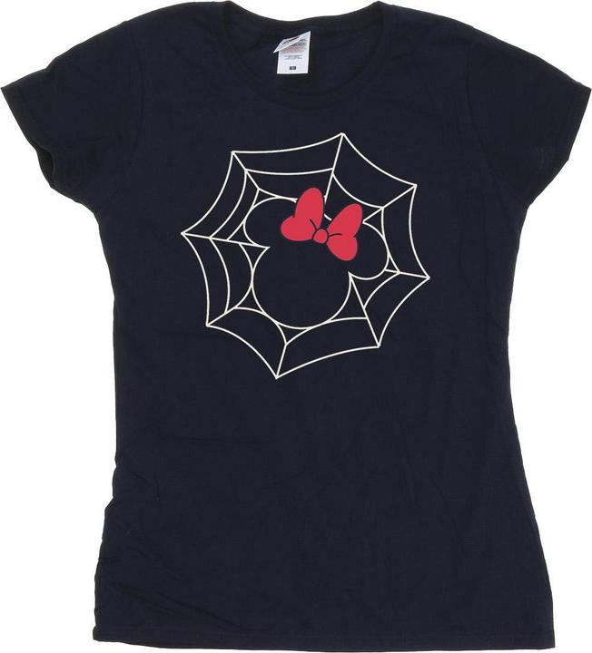 Actual product image Disney Womens/Ladies Minnie Mouse Spider Web Cotton T-Shirt (XL)