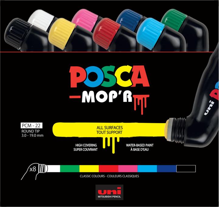 Posca MOP'R PCM-22 Rundspitze XXL (Mehrfarbig, 19 mm, 8 x)