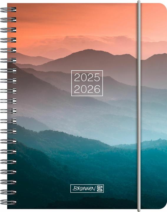Schlerkalender (2025/2026) 'Misty Sunset' (A6, Englisch, Niederländisch)