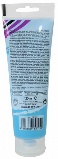 Image du produit Pebeo Decocrème Peinture acrylique mate (Bleu clair, 120 ml)
