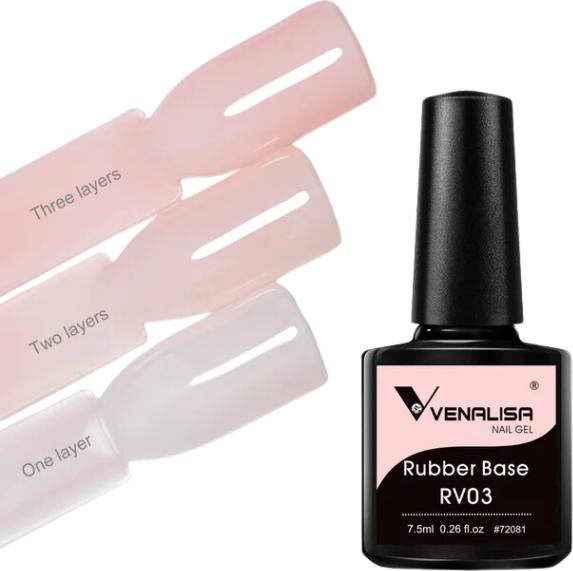 Image du produit Venalisa Base caoutchouc UV/LED (rose pâle, Base coat)
