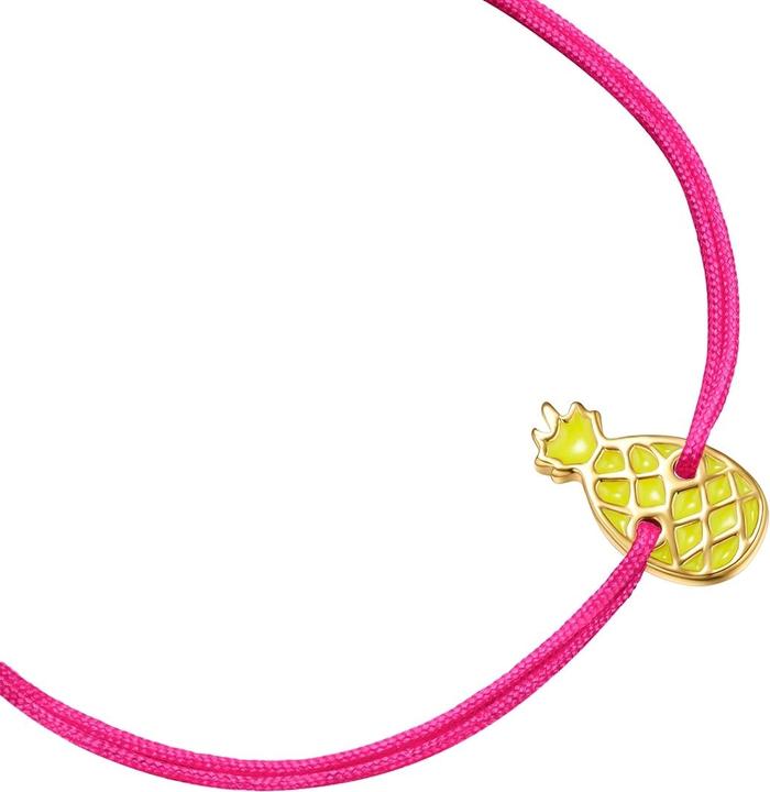 Produktbild Glanzstücke München Textilarmband Ananas - 36470 (22 cm, Sterling Silber)