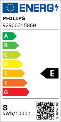 Energy Label Philips Fluorescent tube (G13, 8 W, 900 lm, 1 x, E)