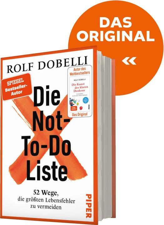 Immagine prodotto Piper Die Not-To-Do-Liste (Tedesco, Rolf Dobelli, 2024)