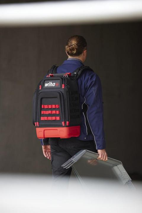 Actual product image Wiha Electrician's tool rucksack 27 pce electrician's basic equipment sturdy stand-up base laptop (28 pieces)