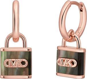 Immagine prodotto Michael Kors Kors Lock Gold-Plated Hoop Earrings With Pearl