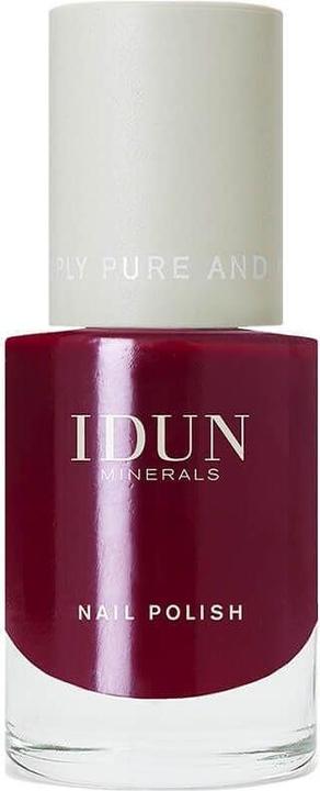 Actual product image IDUN Minerals Nail Polish Jaspis (Jasper Dark Red, Colour paint)