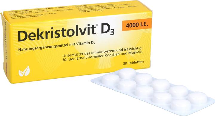 Immagine prodotto Dekristolvit D3 4000 I.E. compresse, 30 compresse (30 Pezzo/i, Pillole)